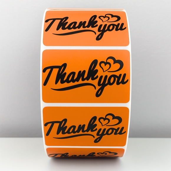 Thank You Stickers with Hearts – Modern Script Labels for Small Business - Picture 7 of 11